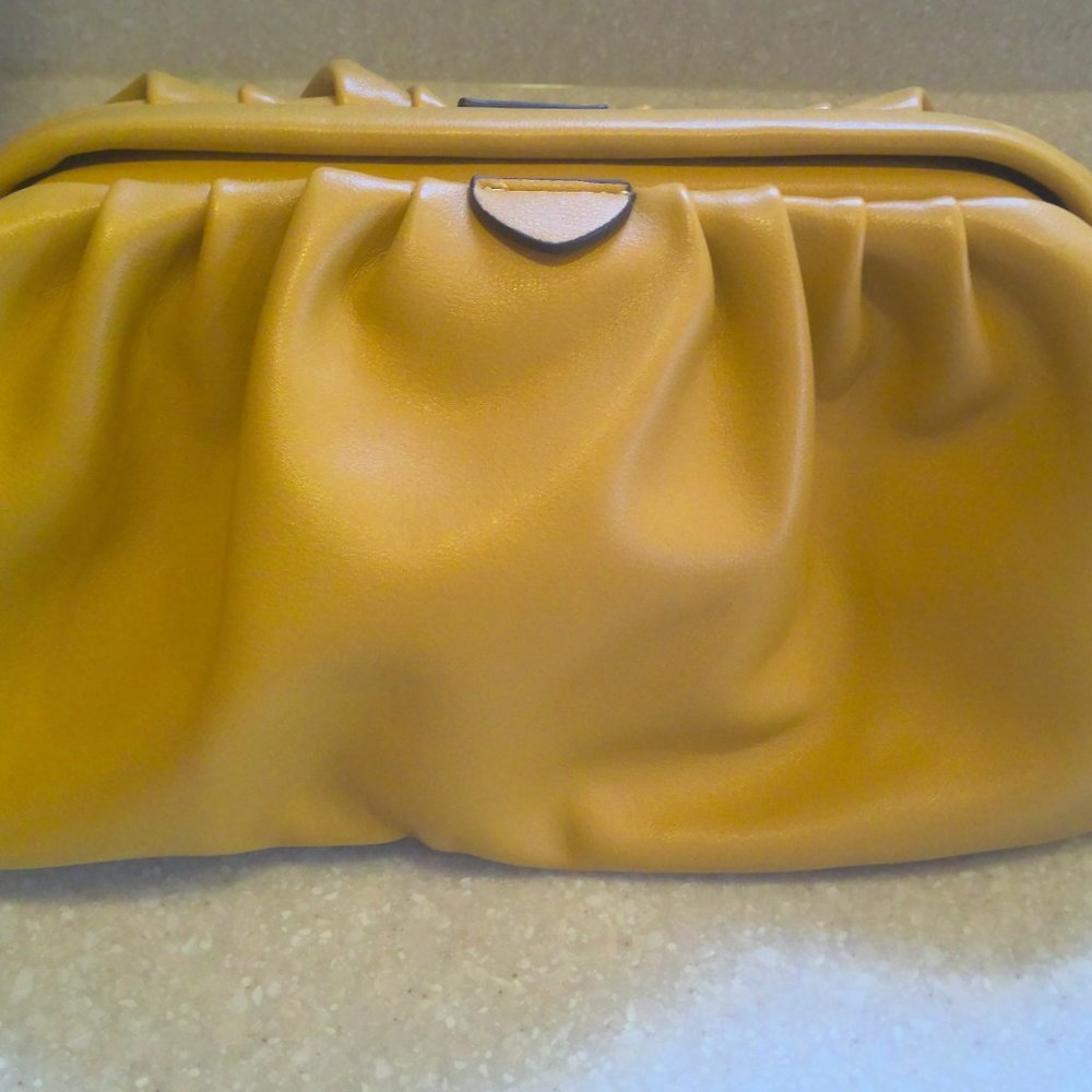 A NEW DAY (TAKE ME WITH YOU) GOLD PURSE WITH REMOVEABLE GOLD CHAIN STRAP-NEW
